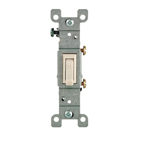 Leviton Leviton 15 amps Single Pole Toggle AC Quiet Switch Light Almond 10 pk 01451-2TM